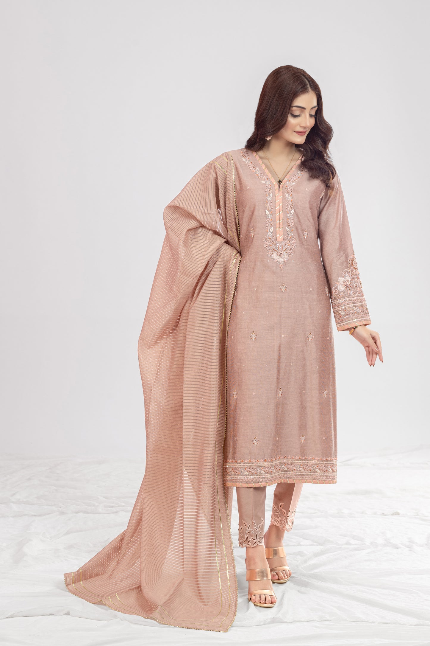 MYZA SHIRT WITH PANTS & DUPATTA AA-00067