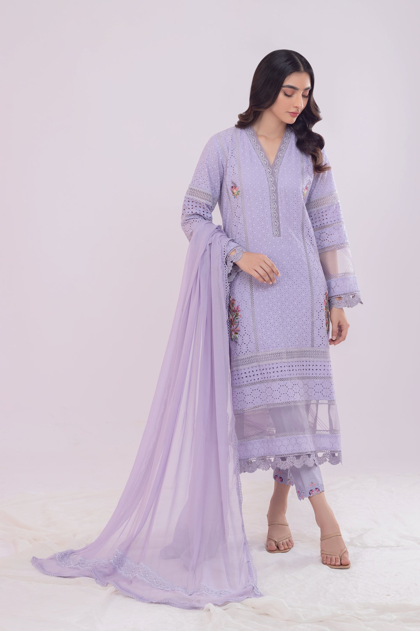 SERILDA SHIRT WITH PANTS & CHIFFON DUPATTA AA-1009