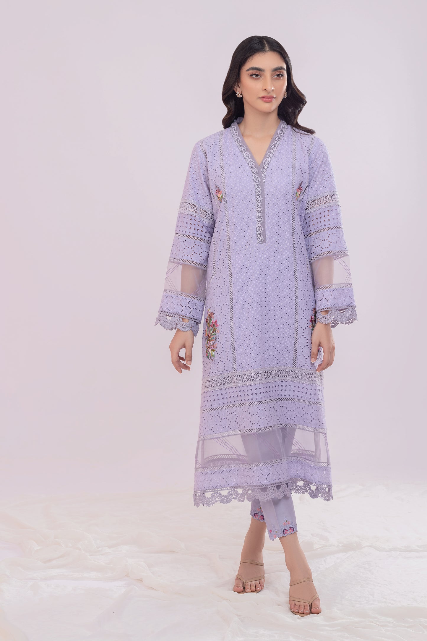 SERILDA SHIRT WITH PANTS & CHIFFON DUPATTA AA-1009