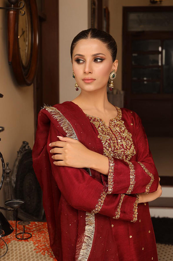 ELSA SHIRT WITH PANTS & DUPATTA AA-8343
