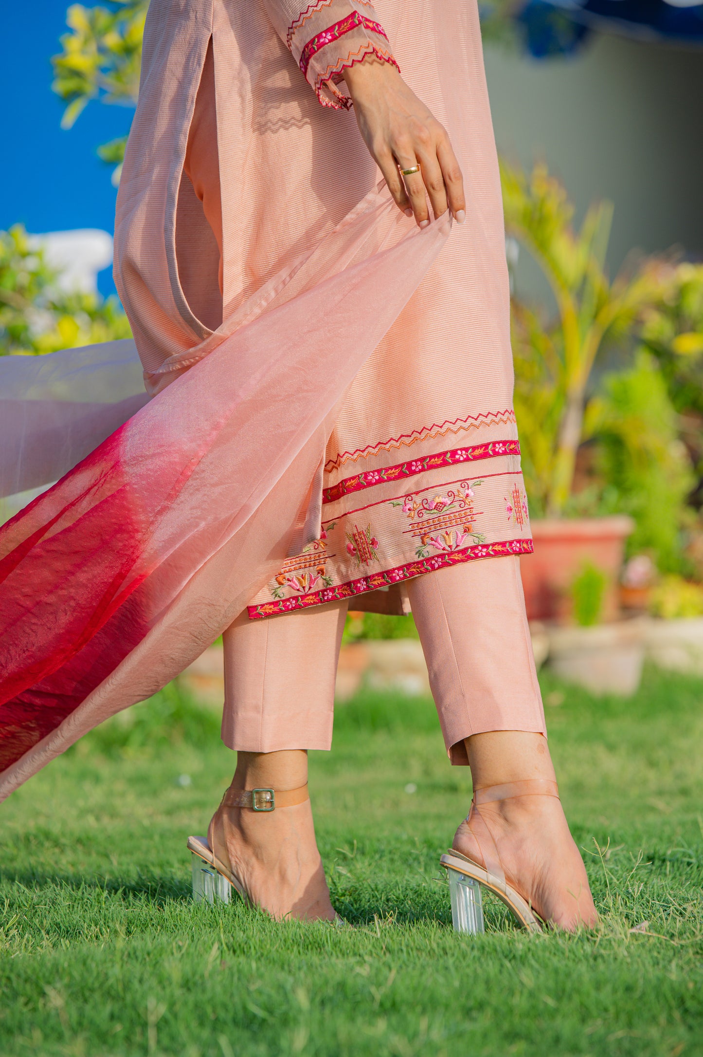 VIOLA SHIRT WITH PANTS & DUPATTA AA-1012