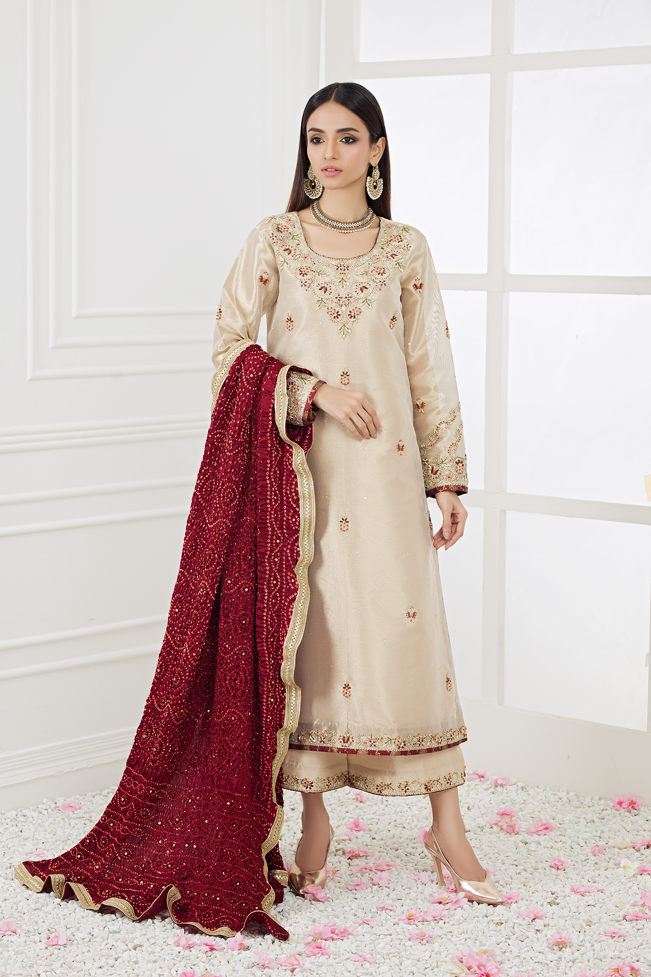 AYZA SHIRT WITH PANTS & DUPATTA AA-1015