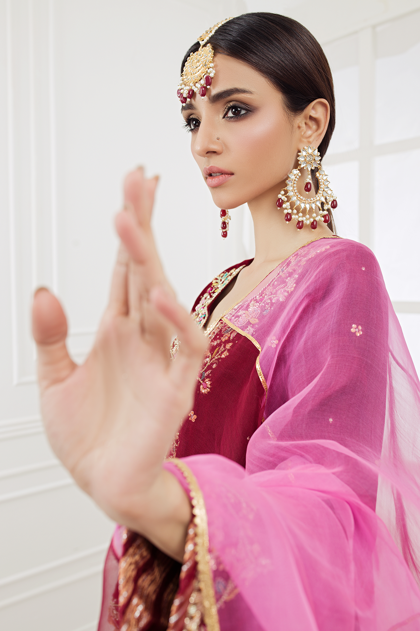 ZAHRA SHIRT AND PANTS WITH DUPATTA AA-1013