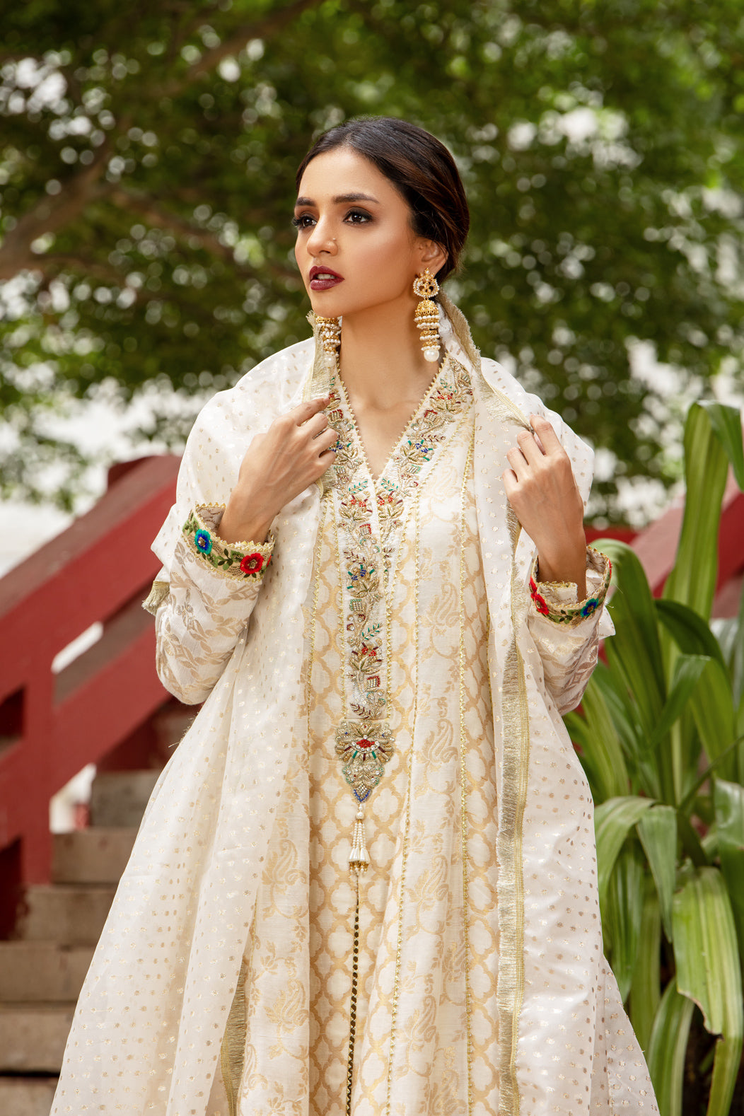 MEHRU ANGARKHA WITH PANTS & DUPATTA AA-1018