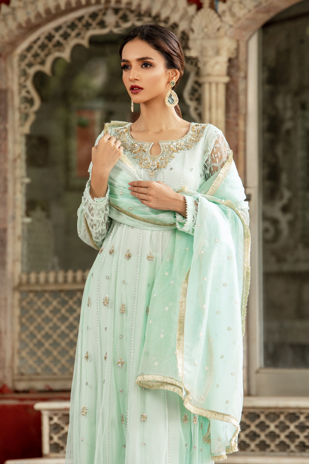 LAMIA SHIRT WITH PANTS & DUPATTA AA-1033