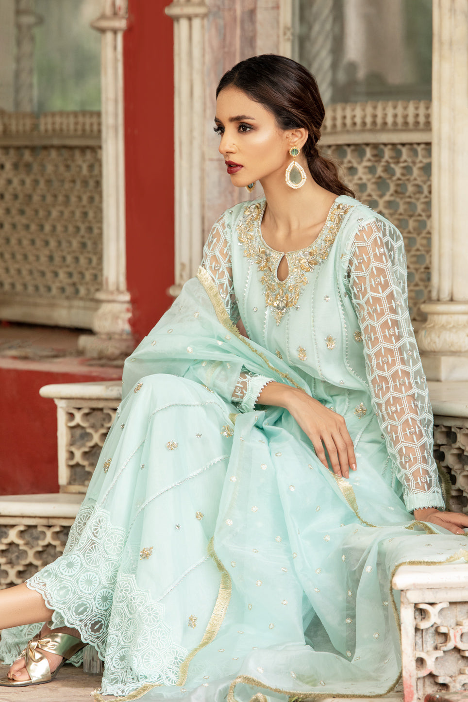 LAMIA SHIRT WITH PANTS & DUPATTA AA-1033