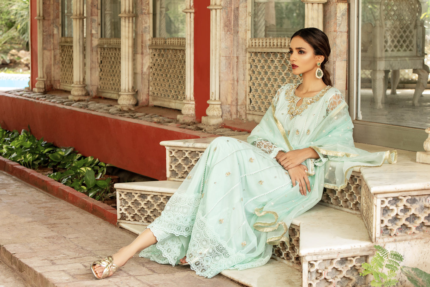 LAMIA SHIRT WITH PANTS & DUPATTA AA-1033