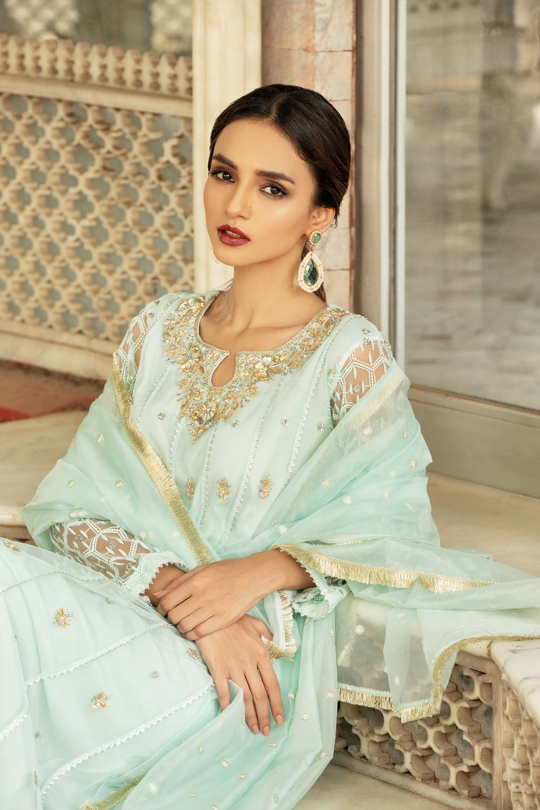 LAMIA SHIRT WITH PANTS & DUPATTA AA-1033