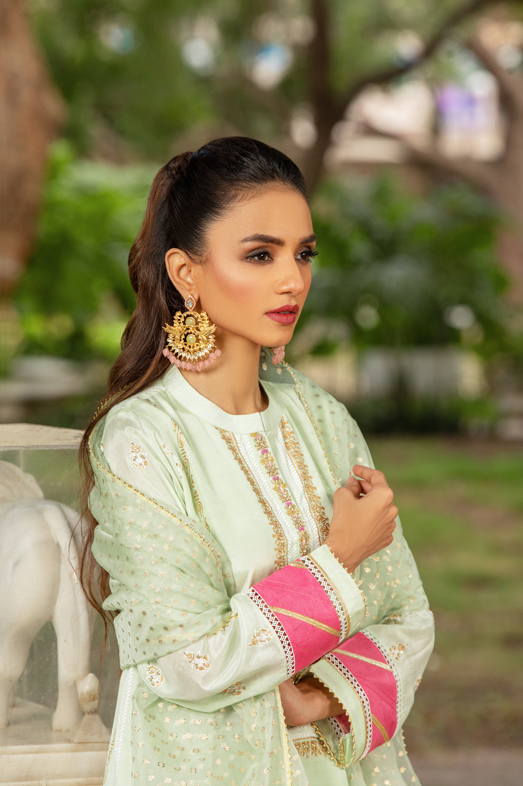 MERAL SHIRT WITH PANTS & DUPATTA AA-1049