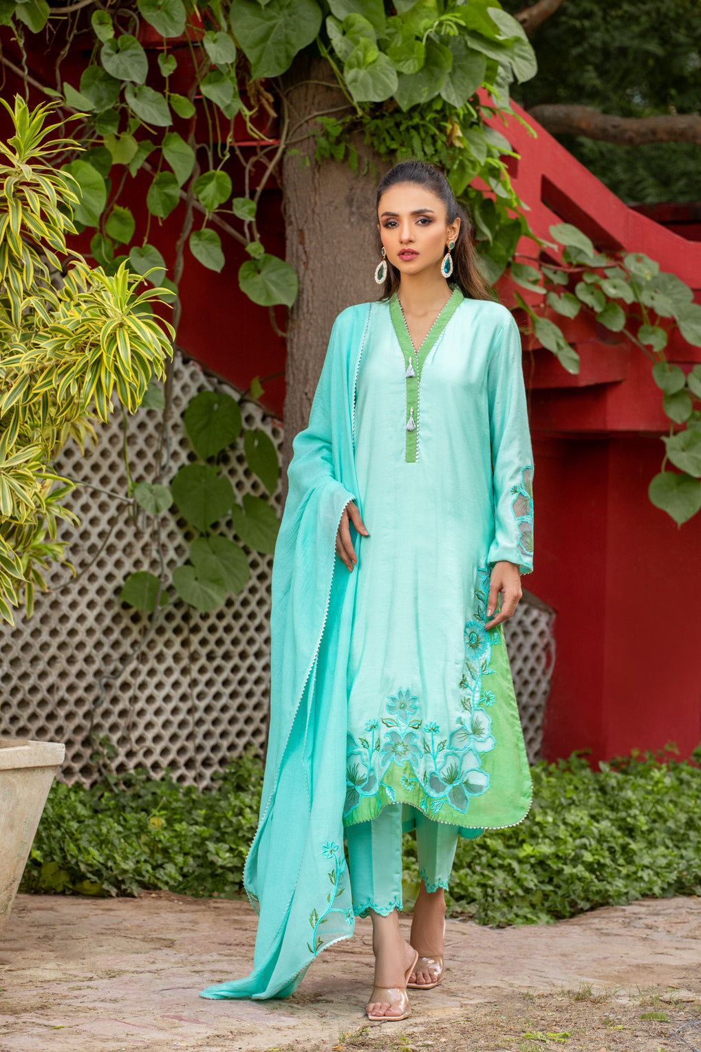 ELEANOR SHIRT WITH PANTS & DUPATTA AA-01038