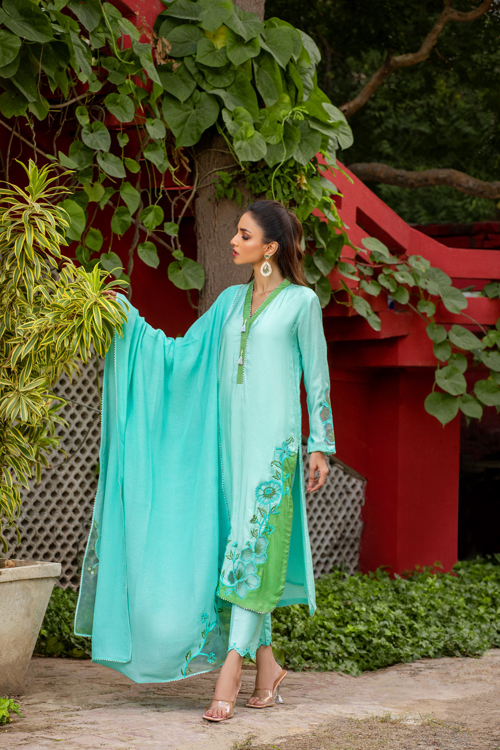 ELEANOR SHIRT WITH PANTS & DUPATTA AA-01038